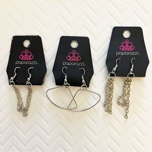 Paparazzi Dangle Earring Bundle, Silver